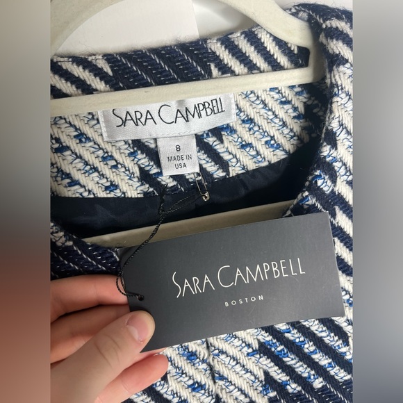 NWT Sara Campbell Checkered Coat | Size 8 - Picture 3 of 3